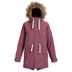 Burton Women's Saxton Parka Jacket Coat‎ XS Down Filled Waterproof Rose Brown